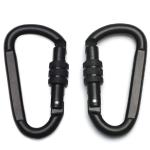 Polished Finish D Hook Aluminum Carabiner for Hammock in Black OEM Accepted