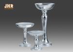High Foot Silver Leaf Fiberglass Flower Plates Modern Flower Pots Cup Shape