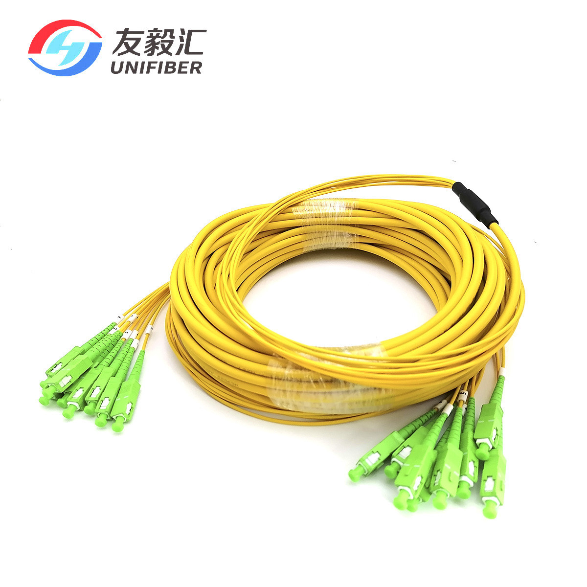PVC 8C Pre Terminated Multi Fiber Cables OS2 SC APC To SC APC