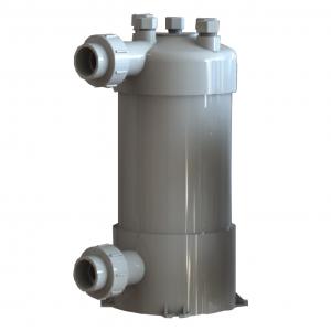 China Titanium Tube PVC Shell Heat Exchanger for Swimming Pool Heat Pump Aquarium Tube Heat Exchanger on sale