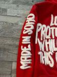 Custom Streetwear 100% Cotton Heavyweight Full Face Zip Up Rhinestone 3d Puff