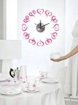 DIY Home Decoration Crystal Heart Wall Sticker Clock 10D003