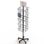 40 VDs Wire Pockets Books Metal Floor Spinner Display Rack