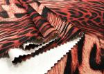 260GSM Velboa Polyester Velvet Fabric For Lady'S Dress Tiger Pattern 150cm Width