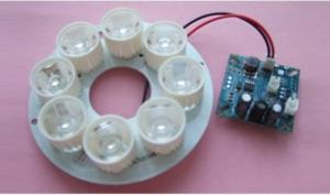 Wholesale White LED Side View Protective Boards 8 LEDs For 110mm Camera from china suppliers