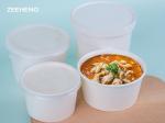 ZEEHENG Kraft White Paper Bowl Soup Cup Bowls