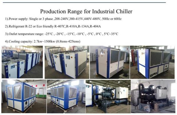Aluminum and Sulfuric Acid Anodized Plating 30 tr 100kw Industrial Water Chiller