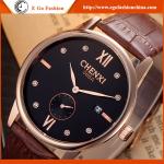 066A Fashion Business Watch Super Classic Design Rose Gold Roman Numbers Unisex