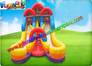 Wholesale Red Yellow Commercial Inflatable Slide , 16ft Double Inflatable Climbing Slide from china suppliers