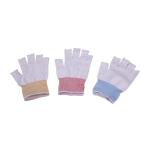 Lint Free Seamless Knit Half Finger Cleanroom Glove Liners Thin And Comfortable
