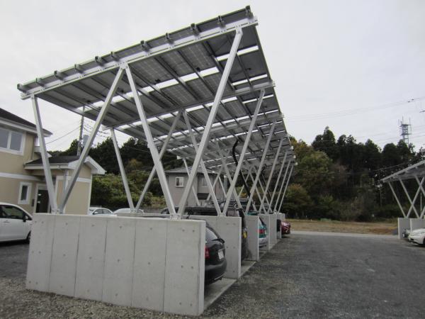 PV Ground Mounted Waterproof Carport Solar Systems W Type Aluminum Parkinglot