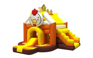 Wholesale Tarpaulin Chicken Cartoon Inflatable Bounce House Slide Combo Inflatable Playground from china suppliers