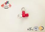 Tin Plated Copper Wire Connectors Terminals PVC Crimp Circular Joint Red AWG 22