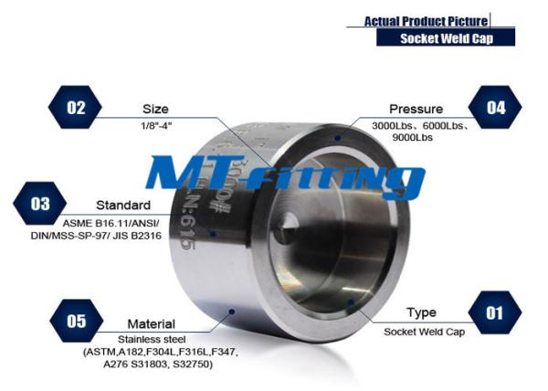 Galcanized Forged High Pressure Pipe Fittings F304 / 304L 2 inch Stainless Steel