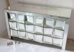 Wooden Glass Mirrored Bedroom Chest Durable Material Long Life Span