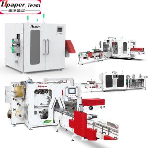 Wholesale Recycling Tissue Roll Cutter with Pneumatic Drive and 120 boxes/minute Packing Speed from china suppliers