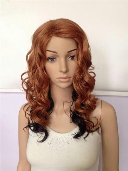 Loose Curly Long Synthetic Wigs Japanese Kanekalon Fiber Wigs