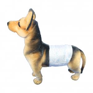 China Disposable Male Dog Diapers Super Absorbent Core Adjustable Waist Pet Dog Diaper on sale