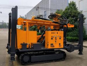 Wholesale Water Borehole Diesel Engine Crawler Mounted Drill Rig 260 Meters Deep Blasting from china suppliers