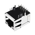 6605814-6 Fiber Optic RJ45 Magnetic Jack / Through Hole RJ-45 Jacks Tab-up