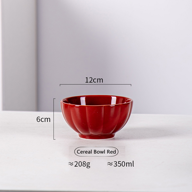 Porcelain Stock Plate Bowl Set 4.5 Inch Microwave Re Heatable Plant Pattern Red Floral