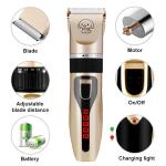 1500mA Battery Pets Hair Trimmer Cordless Dog Clippers Rechargeable Ceramic