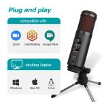 170mm*47.5mm Home Studio Microphone 75ma Usb Condenser Mic For Singing