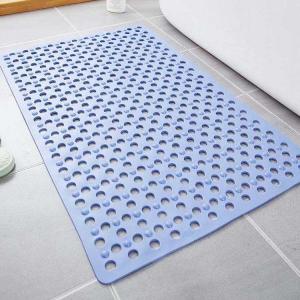 Wholesale Pebble Design Massage Blue Silicone Shower Mat Anti Bacterial from china suppliers