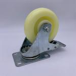 Brake Plate Swivel Nylon Caster Wheels With Bearings 4 inch
