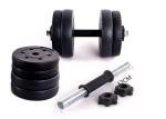 10kg 20kg 30kg 40kg cement dumbbell set with PVC bar for weightlifting sale