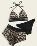 Tiered Layer Tie a Knot Front Top With Low waist Bikini swimsuit high cut