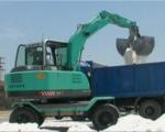 Grab Cotton Equipment Wheel Excavator With Cotton Grapple 1900mm Arm Length