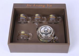Wholesale High Grade Glass Tea Infuser Teapot With Warmer And 4 Cups 21oz / 600ml Pot Capacity from china suppliers