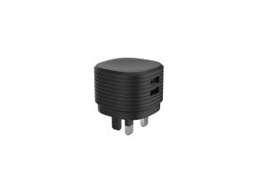 Wholesale Black Dual USB Ports Fireproof PC 5V3.4A UK Mains Charger from china suppliers