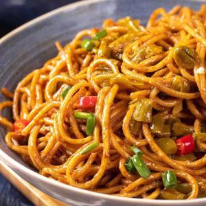 Wholesale Indulge In The Perfect Combination Of Sesame Sauce And A Little Kick Of Spice In Vegetarian Spaghetti from china suppliers