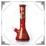 7MM Thick Red Glass Beaker Bongs Rick And Morty Bong Smoiking Hookah Water Pipes