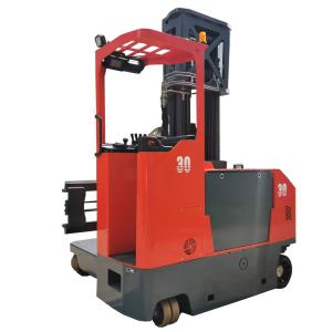 Wholesale stand-on 4 way 3000kg electric reach forklift truck four directional sideloader for long Materials from china suppliers