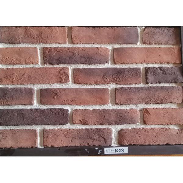Multiple Colors Thin Faux Brick Veneer , Exterior Brick Tiles With Kiln Transformation Surface