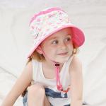 Lightweight Fabric Wide Brim Bucket Hats 43cm Childrens Sunhat