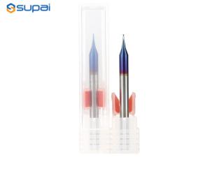 Wholesale Square Cutting Edge 0.2mm Micro Ball Nose End Mill 2 Flutes 4mm Shank Diameter from china suppliers