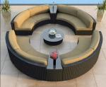 Patio round wicker sectional outdoor furniture PE rattan garden sofa sets