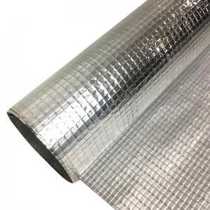 China 43 Micron Foil Scrim Tape Cold Weather Reinforced Aluminium Foil Tape on sale
