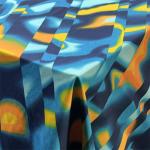 100D 145gsm Plain Weave Fabric Four Sided Stretch Beach Pants Digital Printed