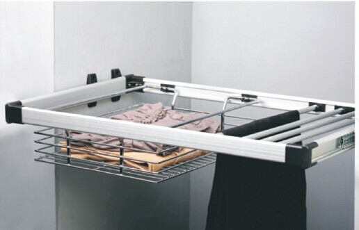 MR014 Wardrobe Multifunctional Rack:Pulls Basket Trousers Rack