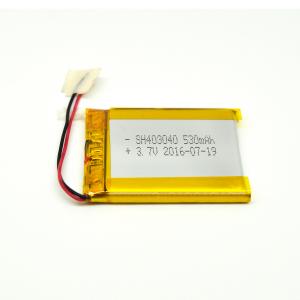 Wholesale 530mAh Lithium Polymer Battery Pack 403040 500 Times With Low Self - Discharge from china suppliers
