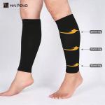 Nylon / Spandex Calf Compression Leg Sleeve 20-30 Mmhg For Sports