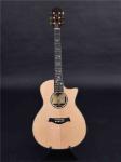 Customized solid spruce top rosewood back and side cutaway acoustic guitar with