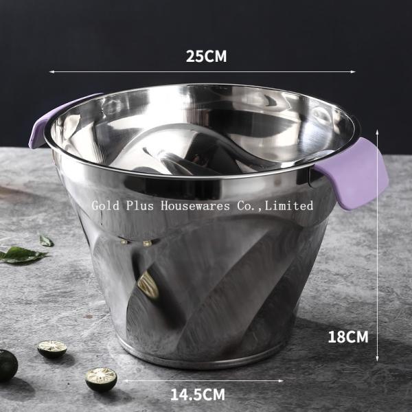 620g Custom metal steel round shape beer ice bucket for sale big capacity custom