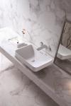 White Art Rectangular Sanitary Ware Basin Table Top Bathroom Sink