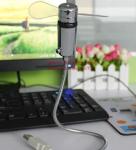 New Durable Adjustable USB Gadget Mini Flexible LED Light USB Fan Time Clock
